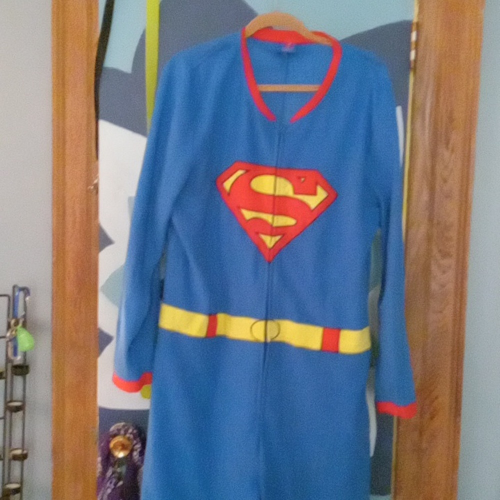 Superman full length pajama onsie